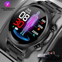 2022 ECG PPG Blood Glucose Smart Watch Men Blood Pressure Heart Rate Body Temperature IP68 Waterproof Fitness Tracker Smartwatch