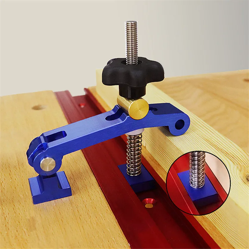 

Woodworking Ruter Table T Track Metal Quick Acting Hold Down Clamp Set for T-Slot T-Track Wood Working Tool Accessories