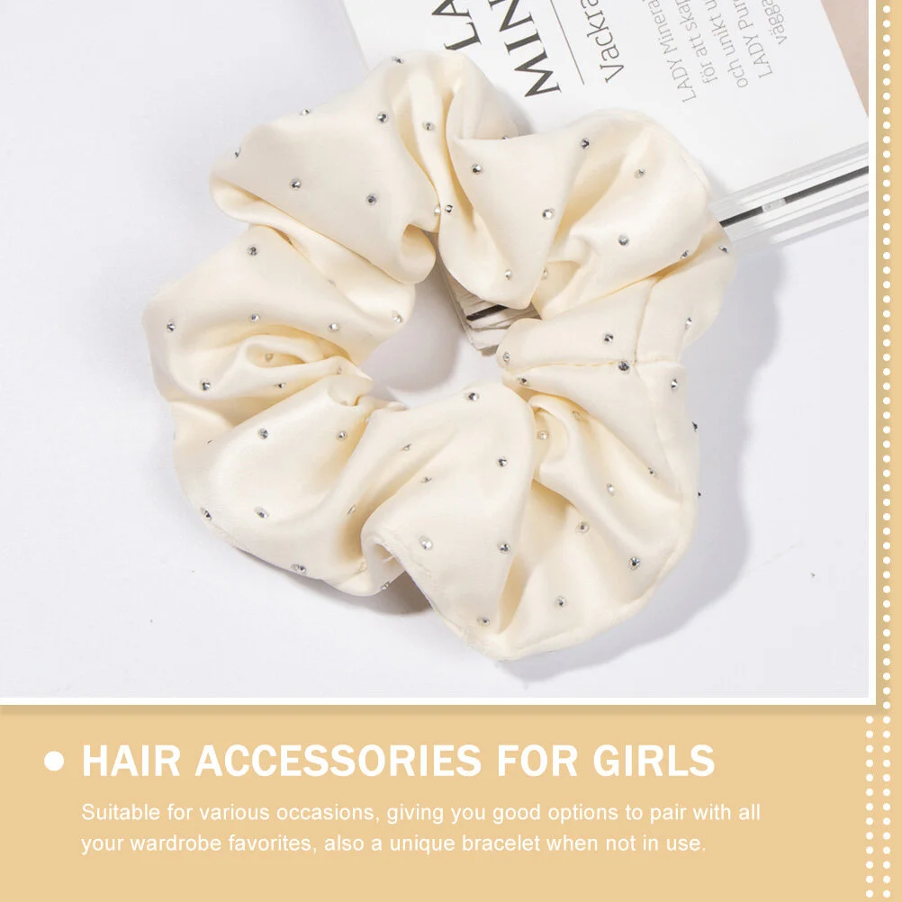 

6 Pcs Rhinestone Hair Tie Ponytail Holder Accessories Women Accessory Bands Bulk Girl Ties Elastic Scrunchies Ring