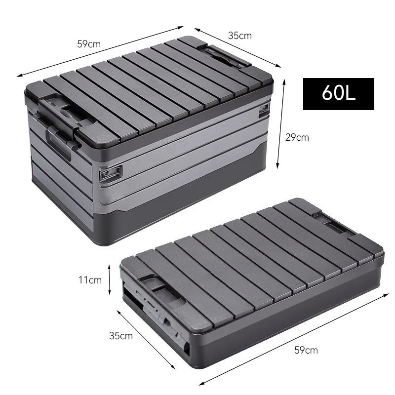 

Folding Storage Box 60L Portable Large Capacity Storage Baskets for Car Outdoor Camping Picnic Storage Container Bins