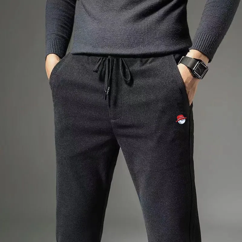 

Men Malbon Golf Clothing Autumn Winter Wear Cargo Pants Thicken Breathable Loose Elasticity Man's Casual Sports Tennis Trouser