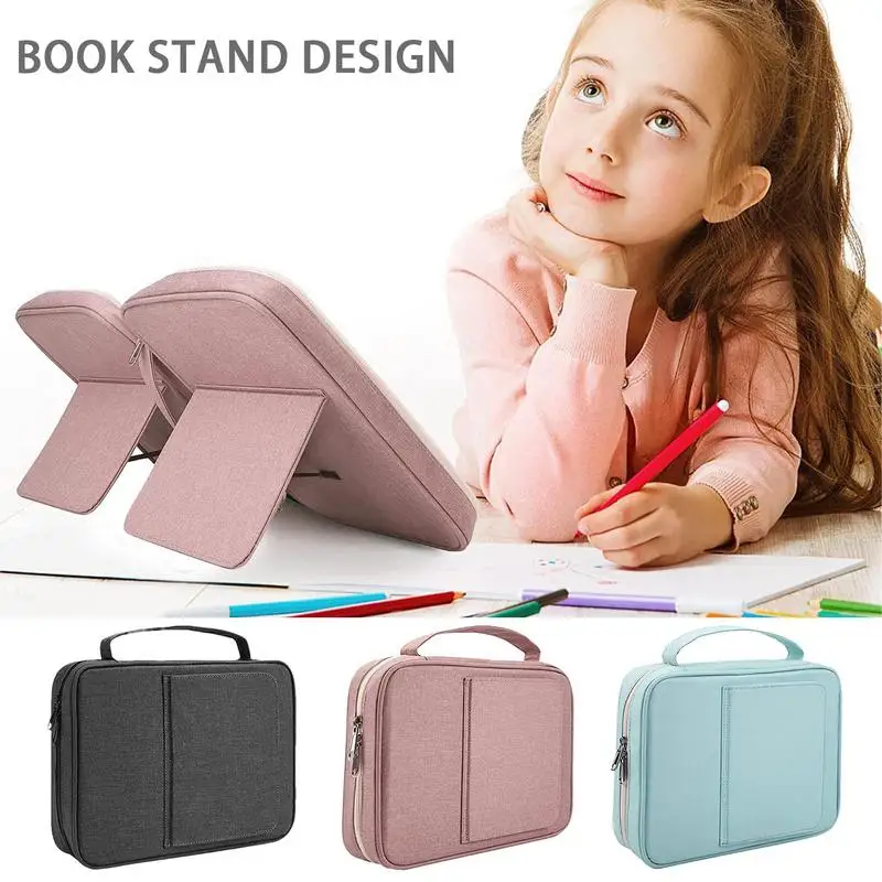 

Bible Book Cover Large Capacity Bible Holy Book Case Waterproof File Organizer Handbag With Book Stand Multiple Book Storage Bag