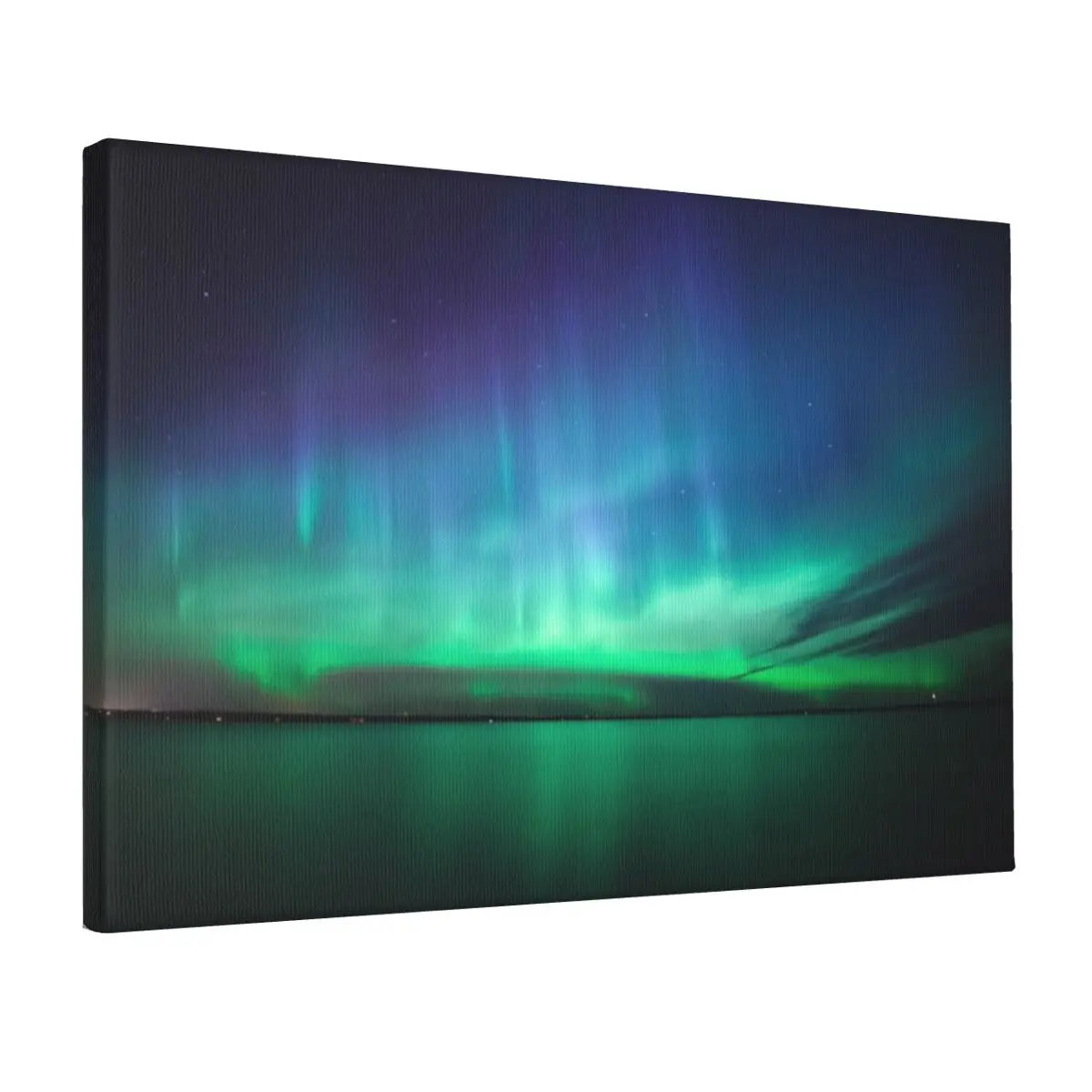 

Beautiful Northern Lights Canvas Frameless Painting Easy To Hang Office Holiday Bright Customizable
