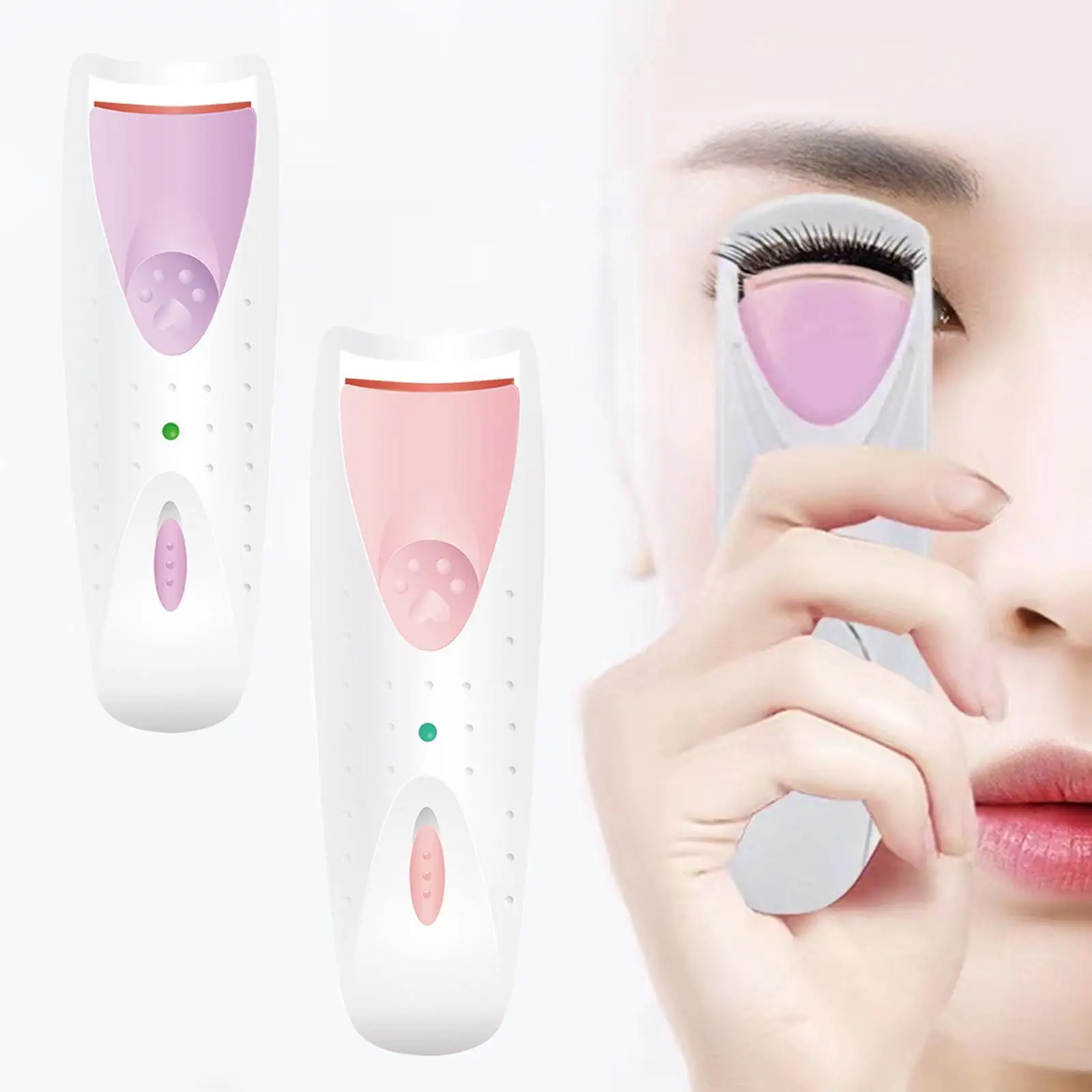 

Electric Heated Eyelash Curler Long Lasting Eye Lash Perm Heated Makeup Cosmetic Eyelashes Clip Tool Automatic L4C4