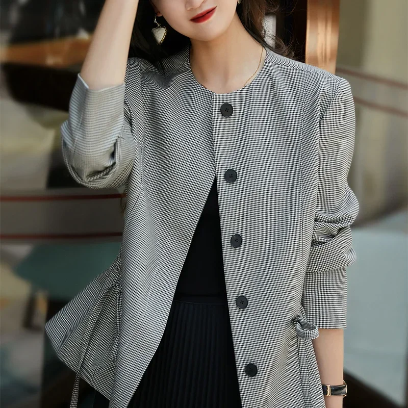 Винтажная куртка с рисунком тысячи птиц элегантный повседневный костюм