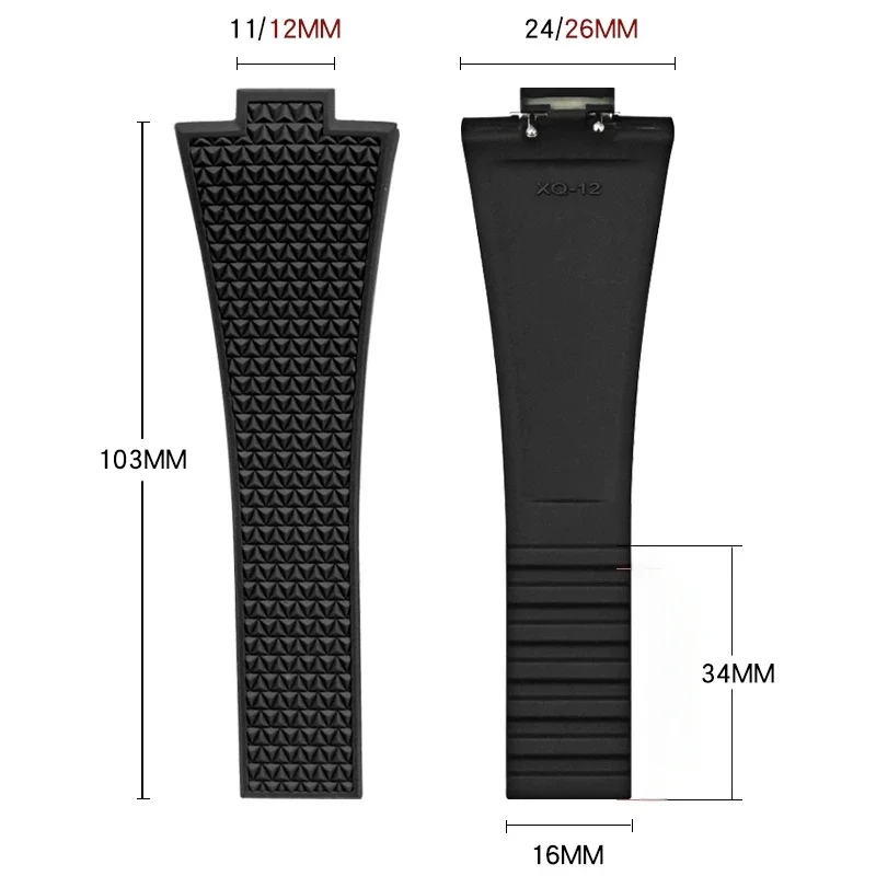 Ремешок для часов Tissot PRX 35 мм40 мм, 11 мм12 мм, из каучука FKM CTS, с быстросъемной застежкой. (art.: 3920da96850a9) - 3920da96850a9