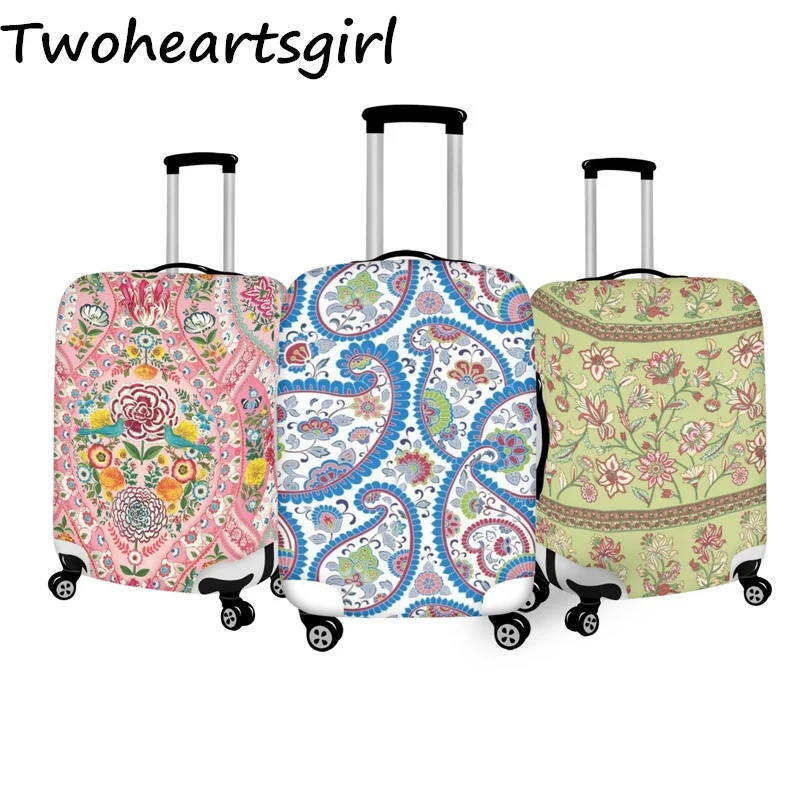 

Twoheartsgirl Fashion Bohemia Baggage Cover Protector Removeable Travel Luggage Covers Zipper Fits 18''-32'' Inch Suitcase Case