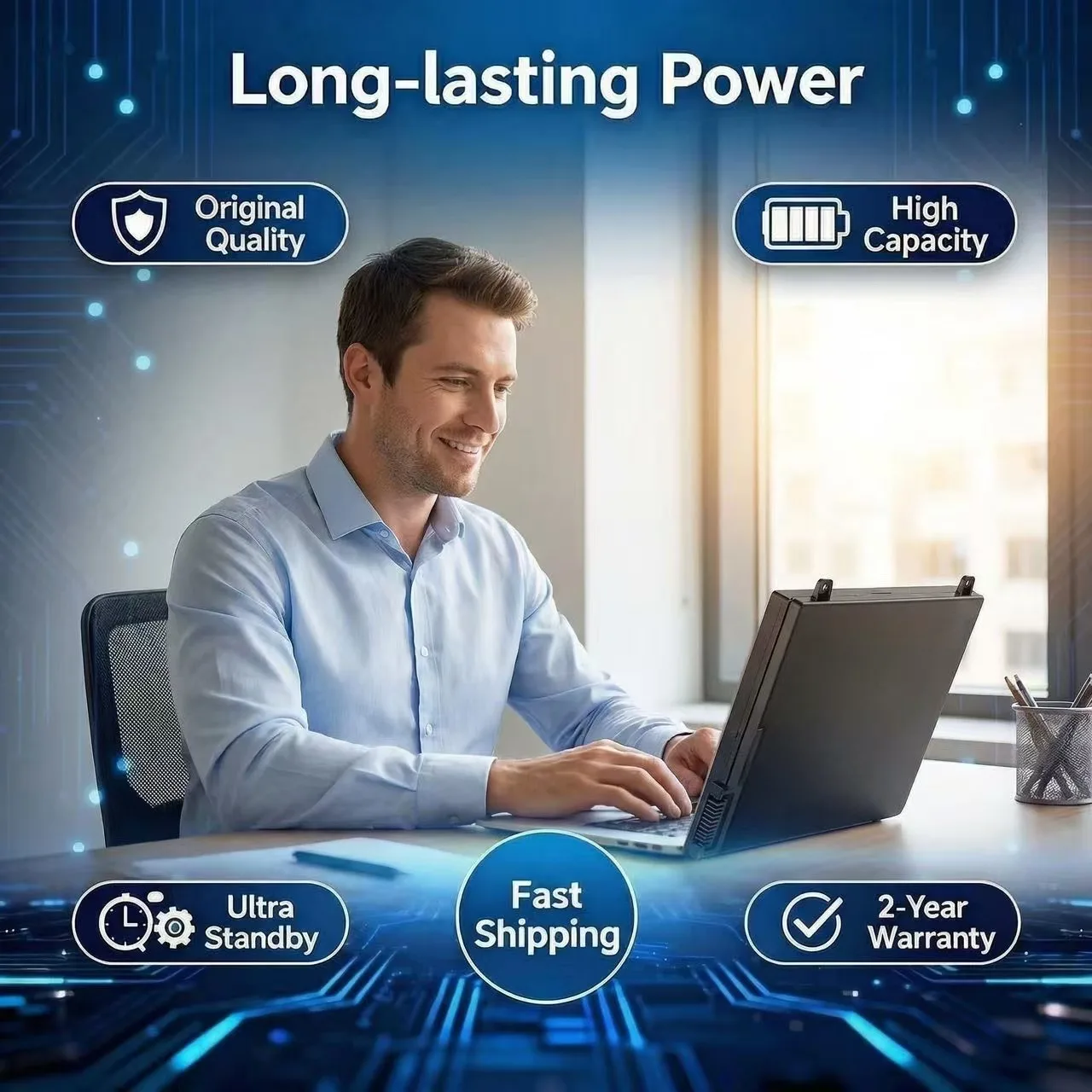 Фото Новый аккумулятор для ноутбуков DELL Latitude 5320, 7320, 7420, 7520 серий, модели 9JM71, 7FMXV, HDGJ8, MHR4G, TN2GY, 4M1JN, 1PP63, 727CG, 0TN2GY, P134G001 №5