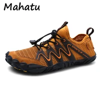 five finger non slip wading shoes diving beach river tracking shoes mens large size thick bottom large hole breathable outdoor