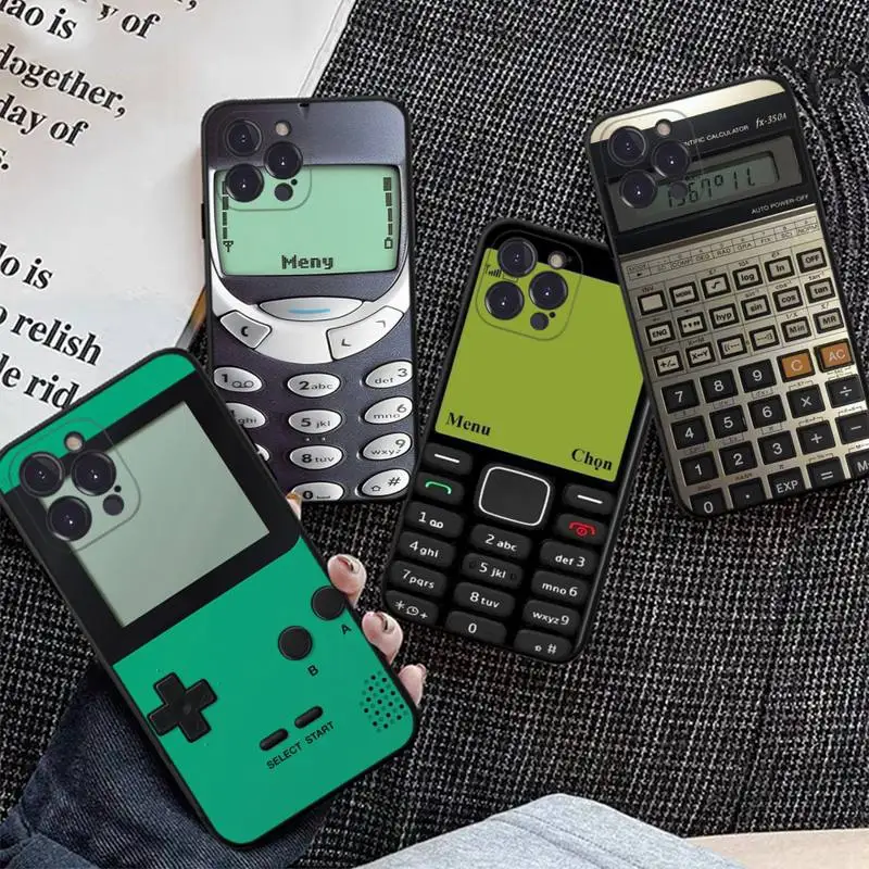 

Yinuoda Retro mobile Phone Phone Case Silicone Soft for iphone 14 13 12 11 Pro Mini XS MAX 8 7 6 Plus X XS XR Cover