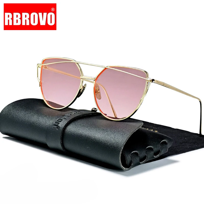 

RBROVO 2022 Oversized Cateye Sunglasses Women Vintage Glasses Women Luxury Eyewear Women Brand Designer Oculos De Sol Gafas