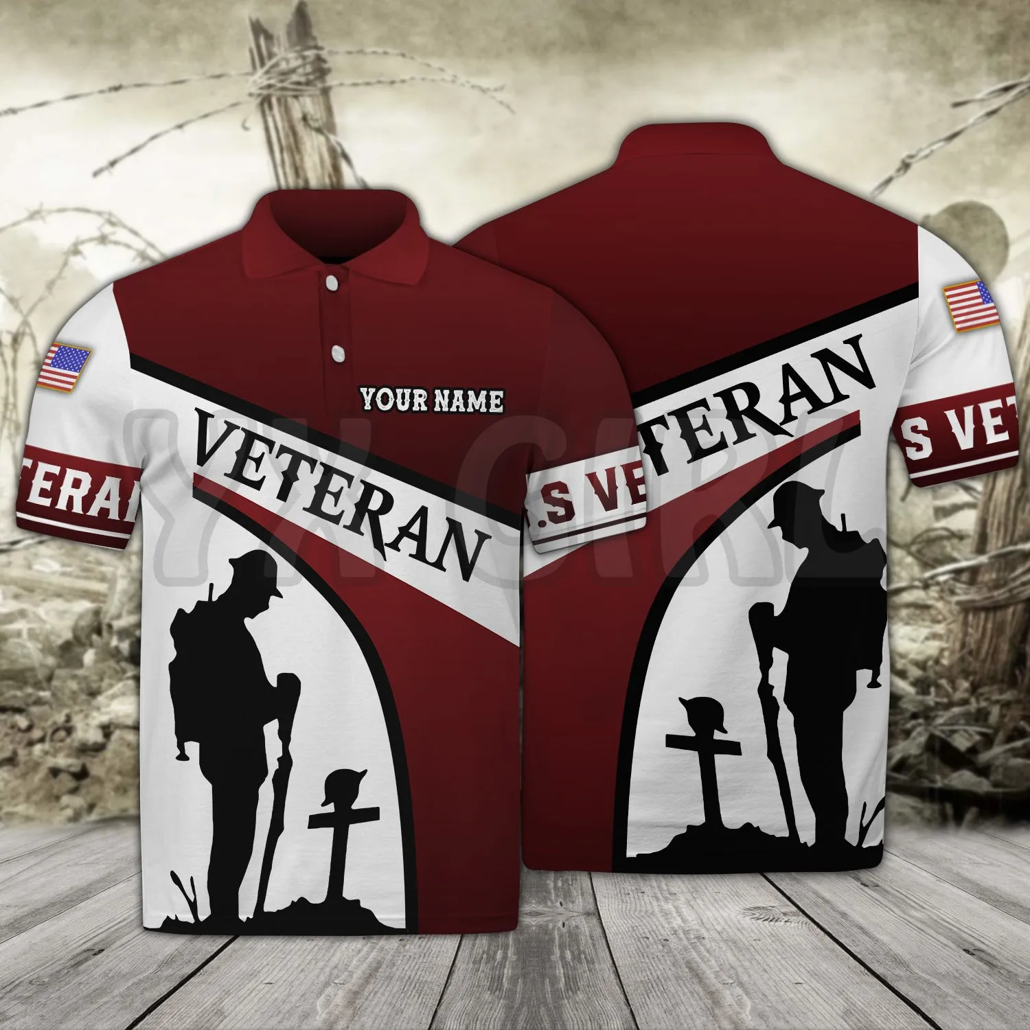 2022 летние рубашки для женщин и мужчин Американский Ветеран индивидуальное имя 3D