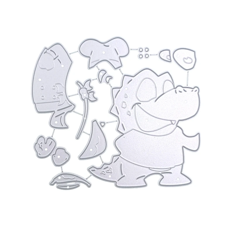 

1 Set Cartoon Chef for Crocodile Metal Cutting Dies Stencil DIY Scrapbooking Embossing Tool Die Cuts Paper Card Album Template