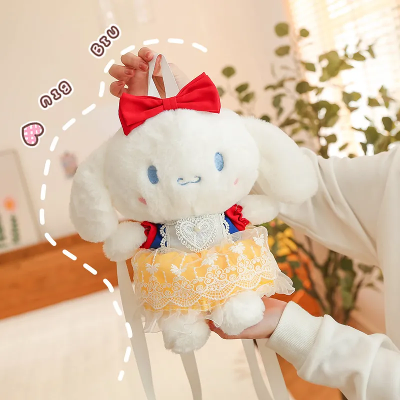 

15-31cm New ins girl cute Cinnamoroll shoulder bag ladies cute duck doll plush mobile phone bag female cartoon fur coin purse