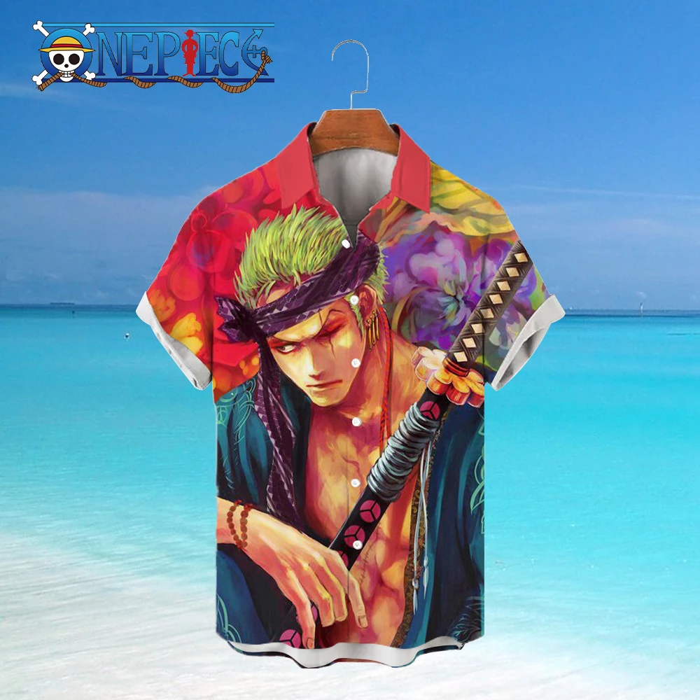 

Harajuku Style Mens Designer Clothes Beach Shirt Men's Shirts Party Social Leisure Anime One Piece Blouses Fashion The New 2022