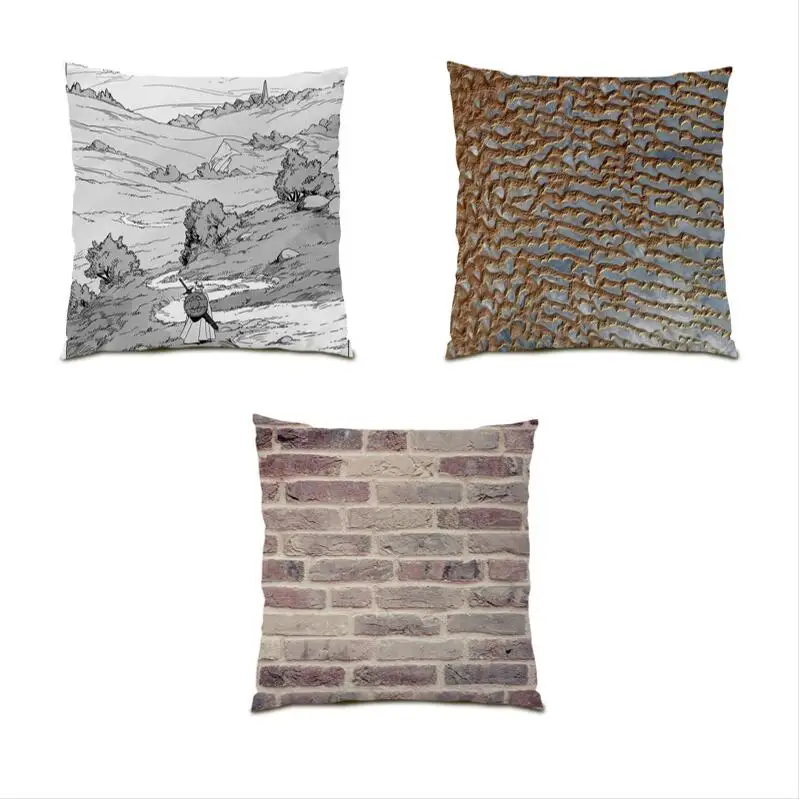 

Decoration Home Personalized Living Room Decoration 45x45 Cushion Cover 45x45 Flocking Throw Pillow Covers Tropical Palm E1345