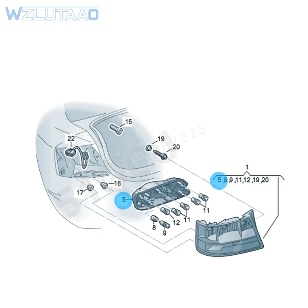 4F5945221C 4F5945222C левый правый задний фонарь, держатель лампы для Audi A6 C6 S6 Qu 2005-2008 4F5945221 4F5945222 (art.: 3920d12bc754a) - 3920d12bc754a