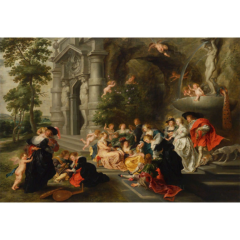 Молитвенный постер с ангелом Сад любви пастора Святого Френсиса средневековый