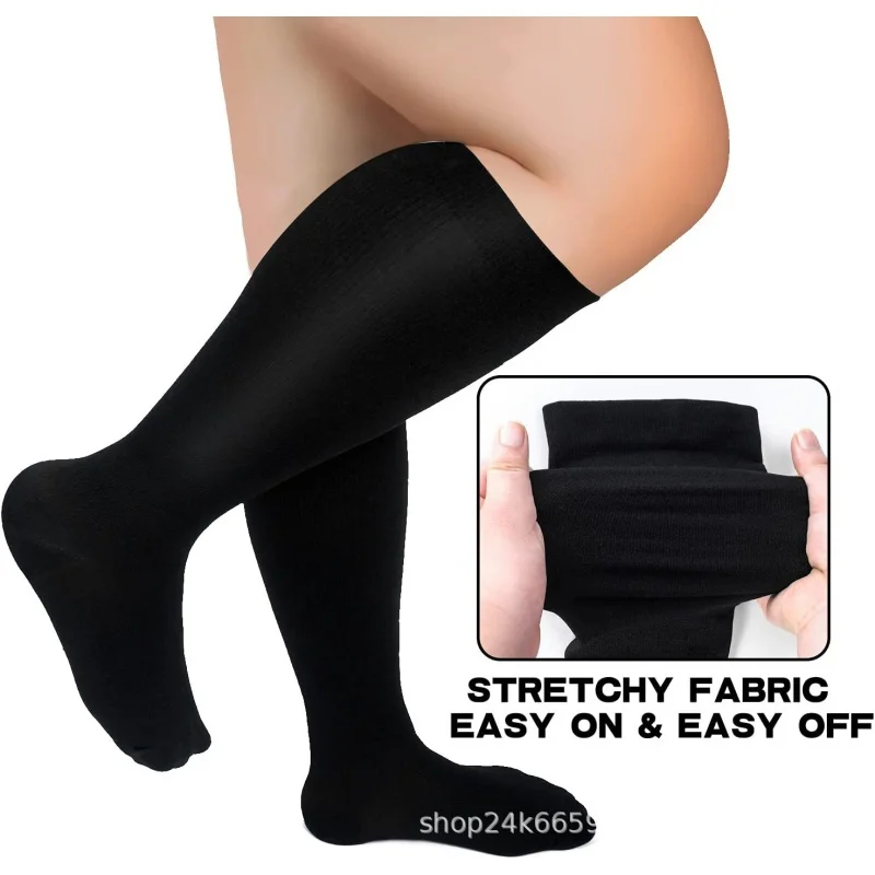 

15-22 Pound Plus Size Compression Socks High Elastic Fat Socks for Sports Fitness Weight Loss