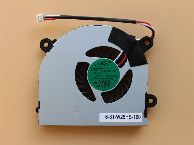 

Новый вентилятор охлаждения ЦП для MSI S6000 X600 CLEVO 7872 C4500 AB6505HX-J03 CWC45X 6-31-W25HS-100