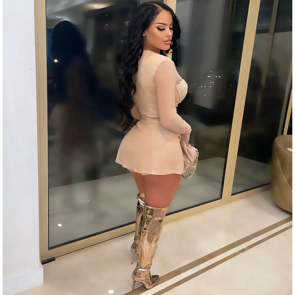 Женский летний спортивный костюм из двух предметов прозрачная сетчатая рубашка