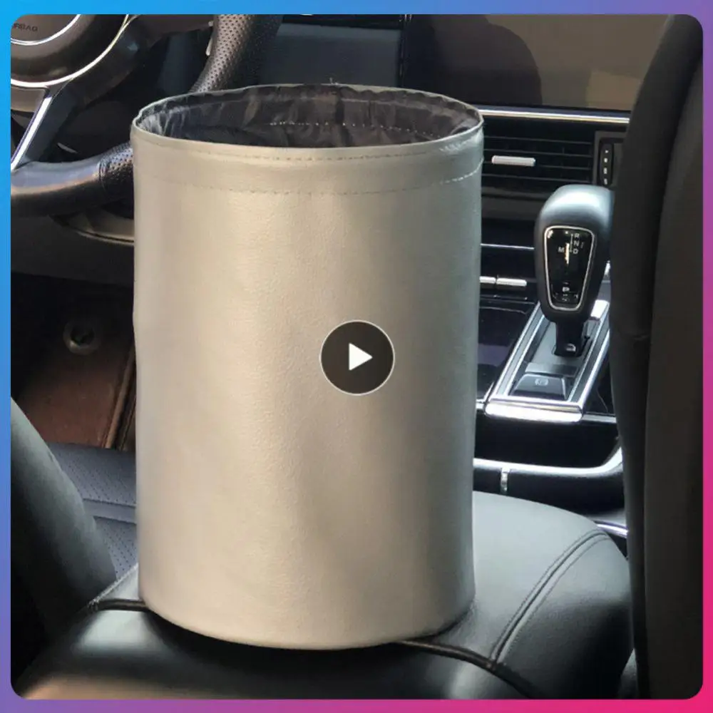 

Creative Garbage Can Cute Hanging Folding Storage Bag Decoration Cartoon Sundries Bucket Car Supplies Portable Universal Cartoon