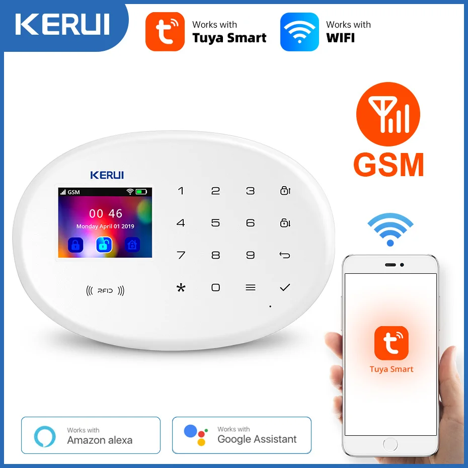 

Беспроводная GSM-сигнализация KERUI Tuya с поддержкой Wi-Fi и датчиком движения