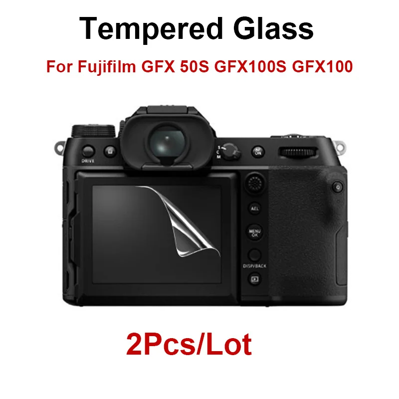 2PCS Camera Tempered Glass For Fujifilm GFX 50S 100S 100 GFX100S GFX100 Screen Protector HD Clear Protective Film Display Movie
