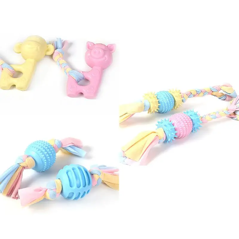 

6Pcs Cartoon Puppy Dog Breed Chew Durable Healthy All-natural Soothes Gums and Teething Pain Cleans Teeth Lessens and