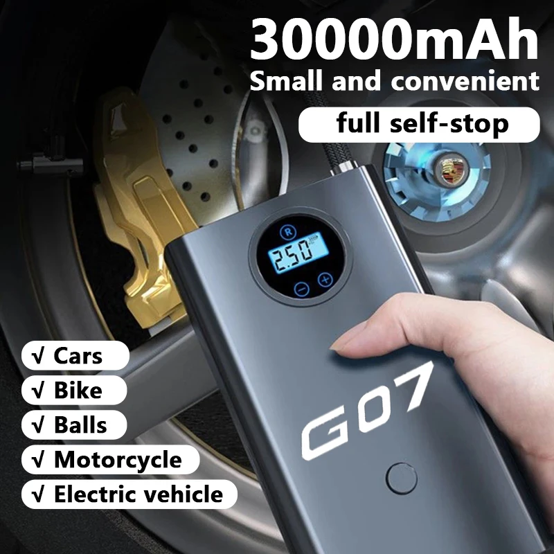 

Car Wireless Air Pump Mini Portable Air Compressor 150PSI Tire Inflator for BMW G07 ADVEBTURE Auto Accessories