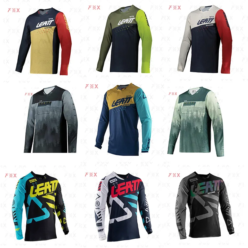 

2020 motorcycle mountain bike mtb leat racing downhill jersey MTB Offroad DH MX bicycle locomotive shirt cross country mountain