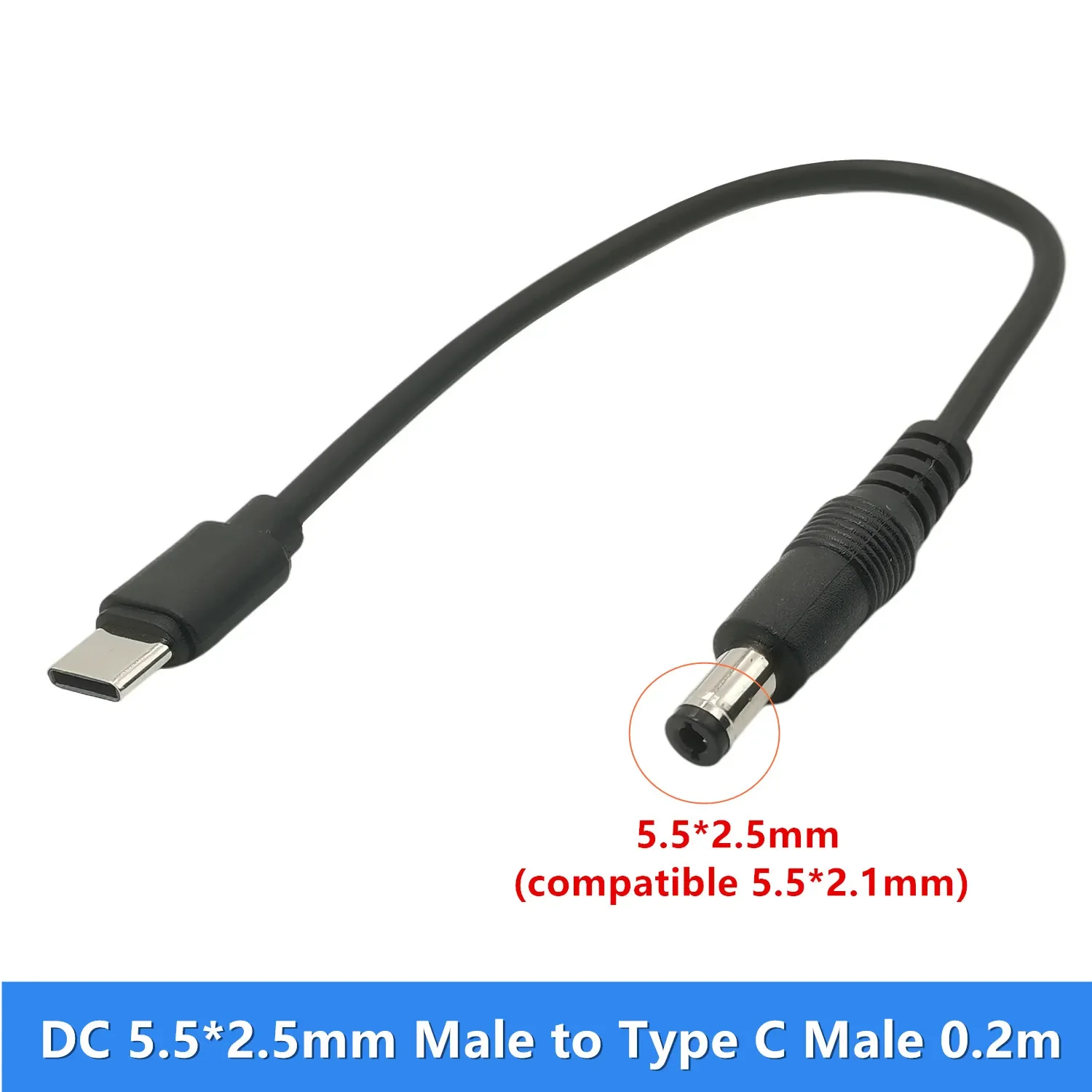 Фото 0,2 м, 1 м, USB, Тип C, стандартный постоянный ток x мм, Удлинительный зарядный кабель для Apple нового ноутбука №1