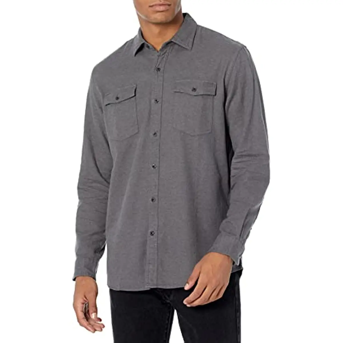 

Мужская Фланелевая рубашка с длинными рукавами и двумя карманами