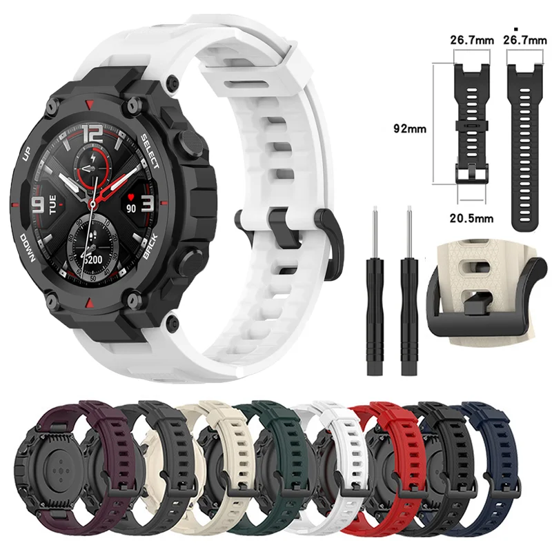 

Ремешок силиконовый для Huami A1918, совместимый с Amazfit T-Rex Pro