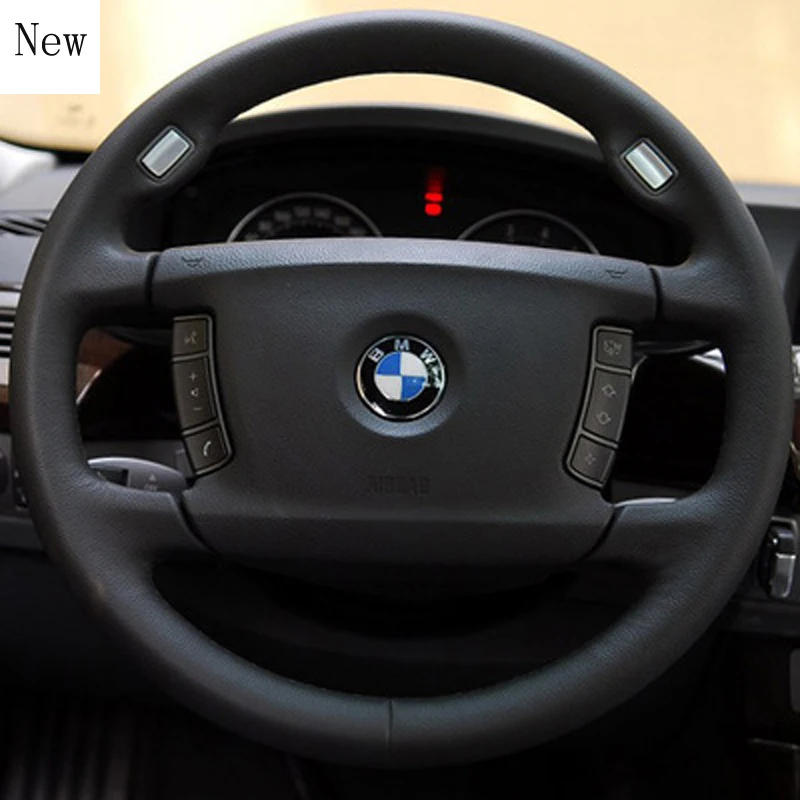 

For BMW 7 Series M3 M4 M5 3 Series X1 X3 X5 X6 Customized Hand-Stitched Black Suede Car Steering Wheel Cover Car Accessories
