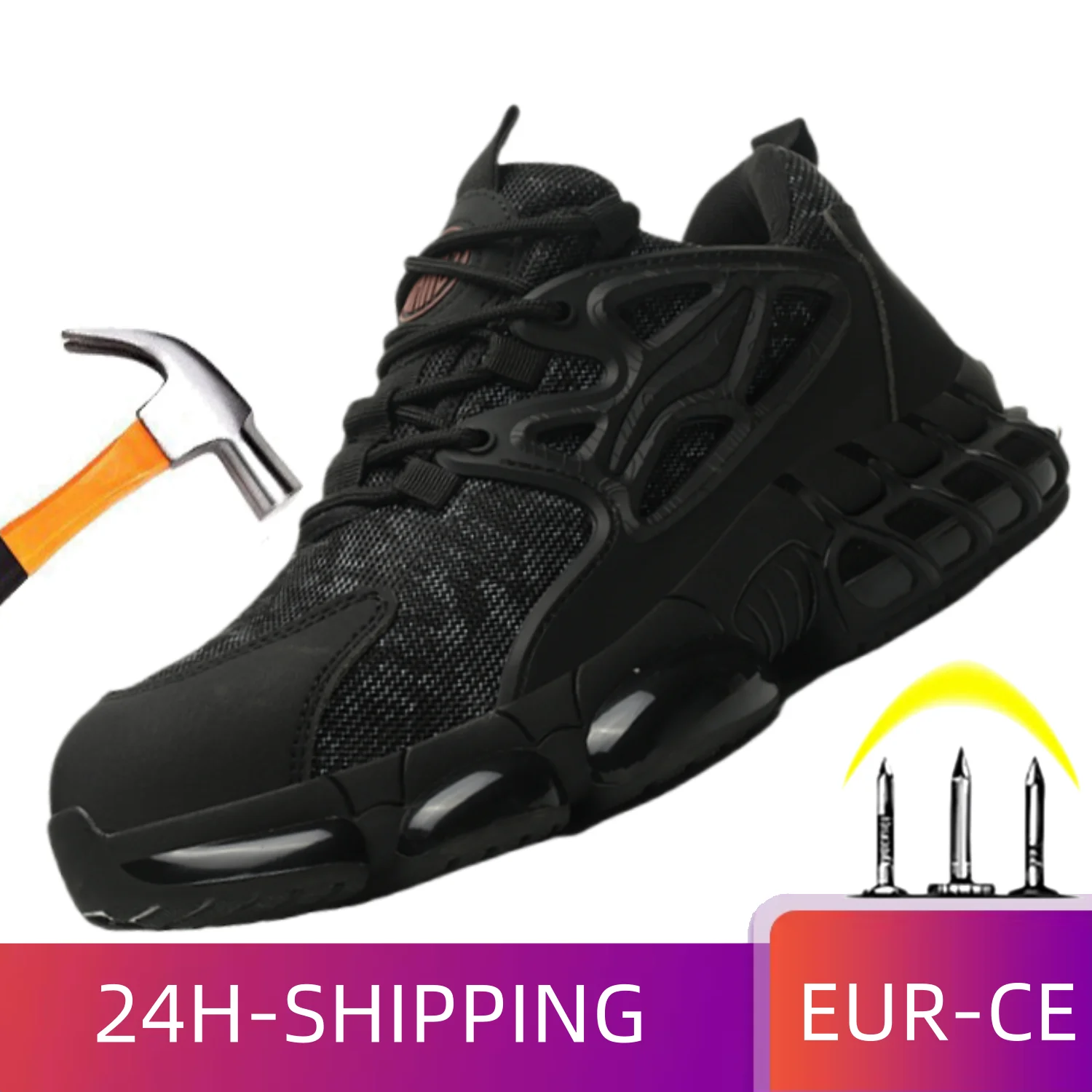 Мужская Защитная Обувь Со Стальным Носком Противоударные Рабочие Ботинки