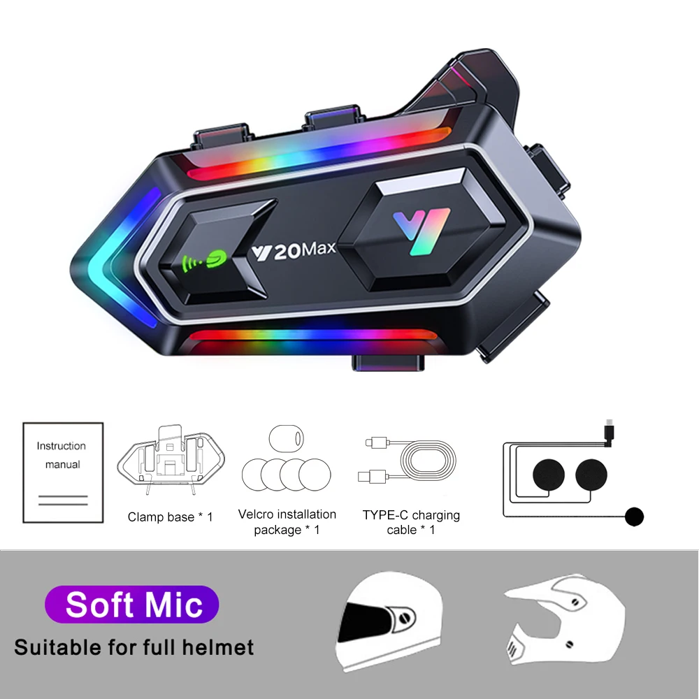 

Мотоциклетный домофон, Bluetooth-гарнитура для шлема, 2 гонщика, беспроводной BT, домофон, коммуникатор, домофон для мотошлема