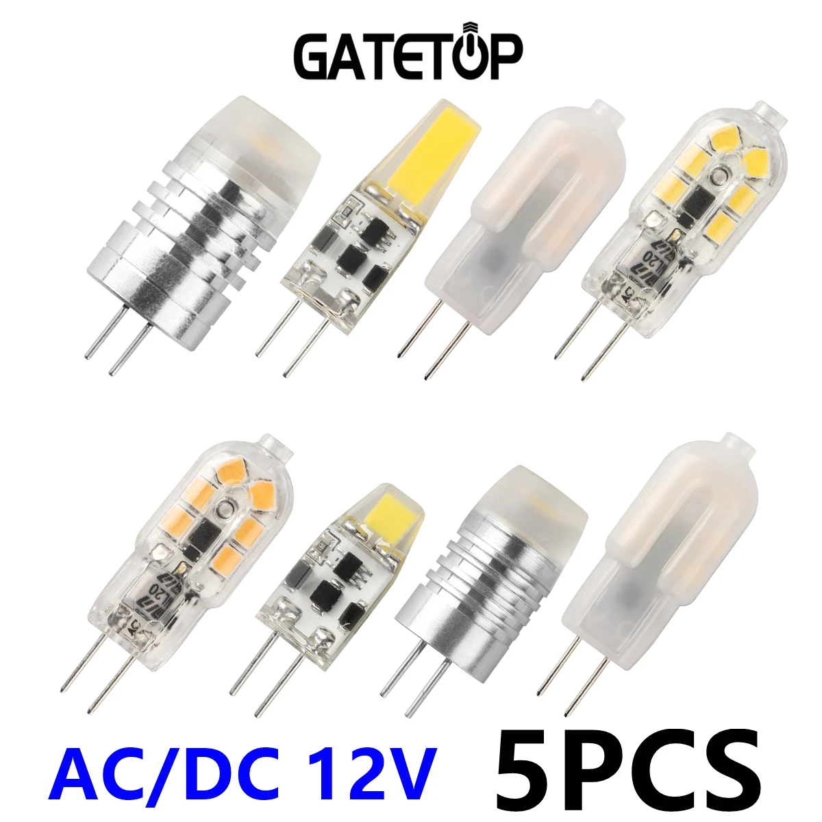 5PCS LED MINI G4 AC/DC 12V Low power 1.2W 1.4W 3W high light