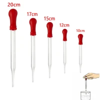 5 glass test tubes with red pipette frameless laboratory transparent non toxic teaching equipment 10cm12cm15cm17cm18cm20cm