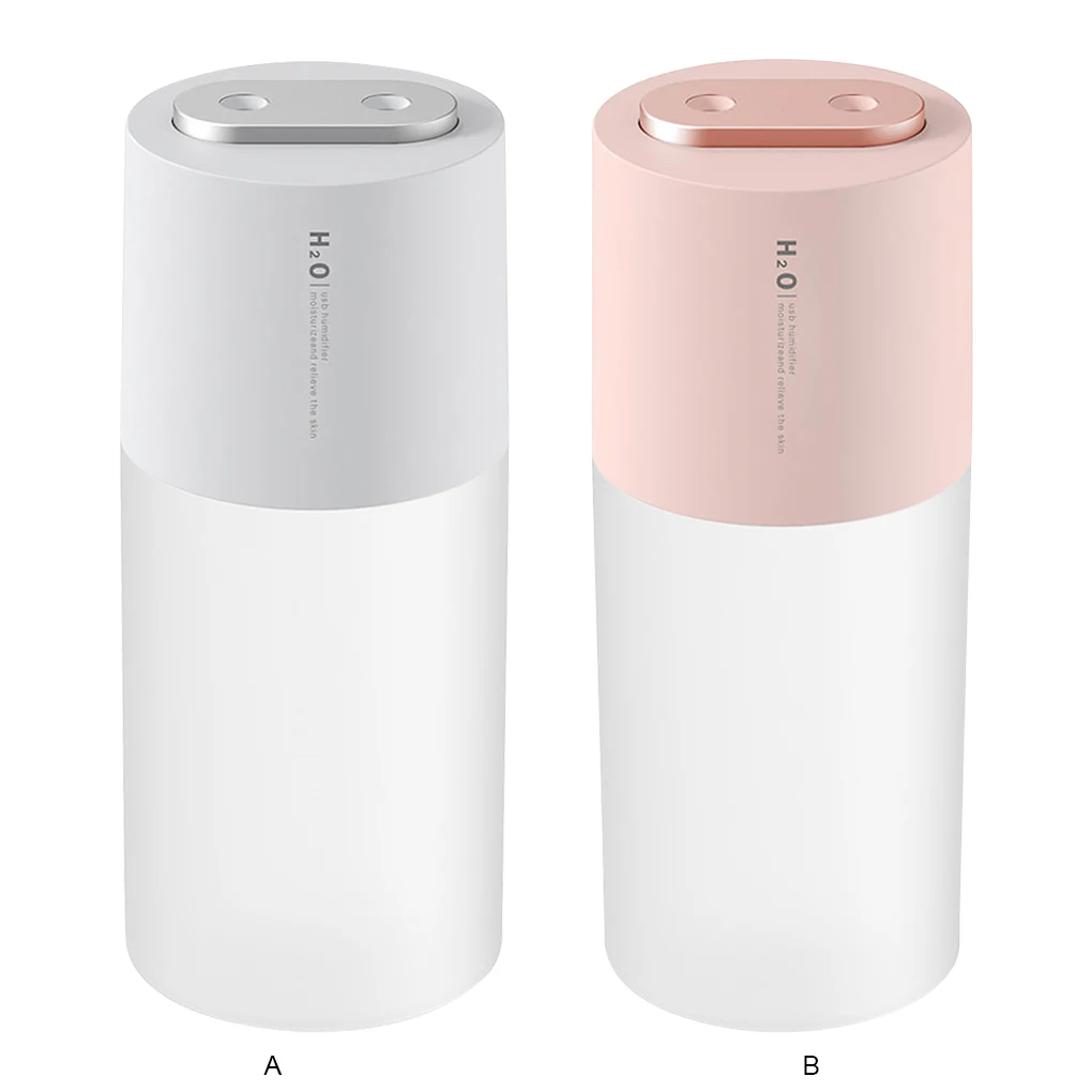 

Portable Mini Car Humidifier 400ml Dual Spray Sprayer Small Tabletop Diffuser Lamp for Kids Room Bedroom Hotel White
