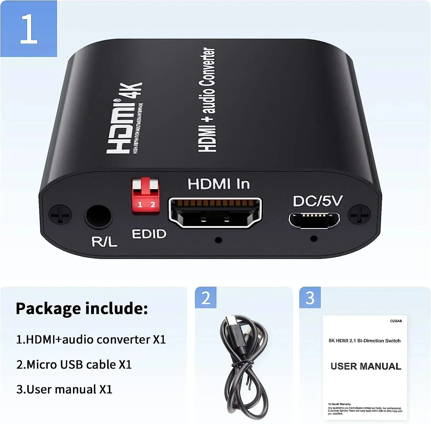 4K @ 30 Гц HDMI аудиоэкстрактор HDMI в коаксиальныйToslink оптический3,5 мм стерео аудиовыходной преобразователь с EDID для ПК ТВ-приставка динамик (art.: 3920cf1ea089a) - 3920cf1ea089a