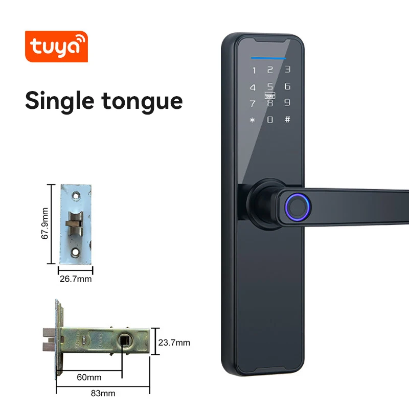 

Tuya Smart Lock Security Intelligent Biometric Fingerprint Lock With WiFi Password RFID Unlock Door Lock APP Electronic Control