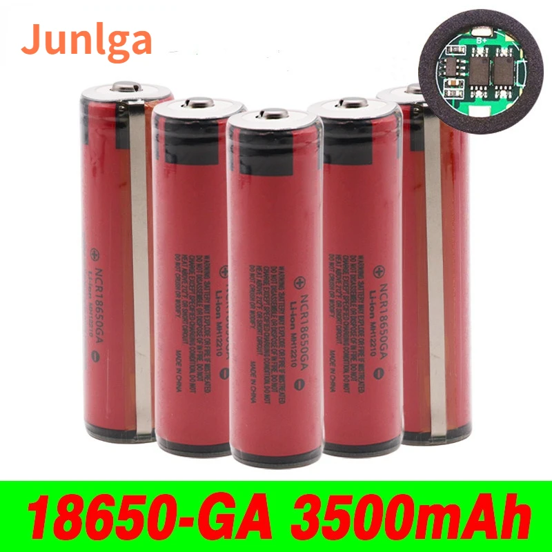 

2022 NEW 18650 Rechargeable Lithium Battery NCR 18650ga 20A 3.7 3500MAH Used for Toy Flashlight Flat Panel