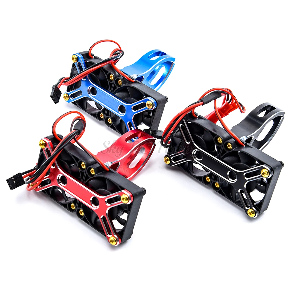 

4985 1717 Brushless Motor Heat Sink High Speed Dual Cooling Fan Heatsink For 1/5 TRX X-MAXX 6S 8S Arrma RC Truck Accessories