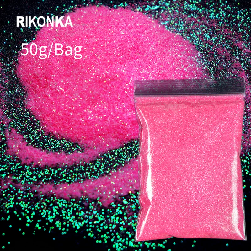 RIKONKA 50 г эффект сахарного песка дизайн ногтей цветной пигмент порошок блестящие