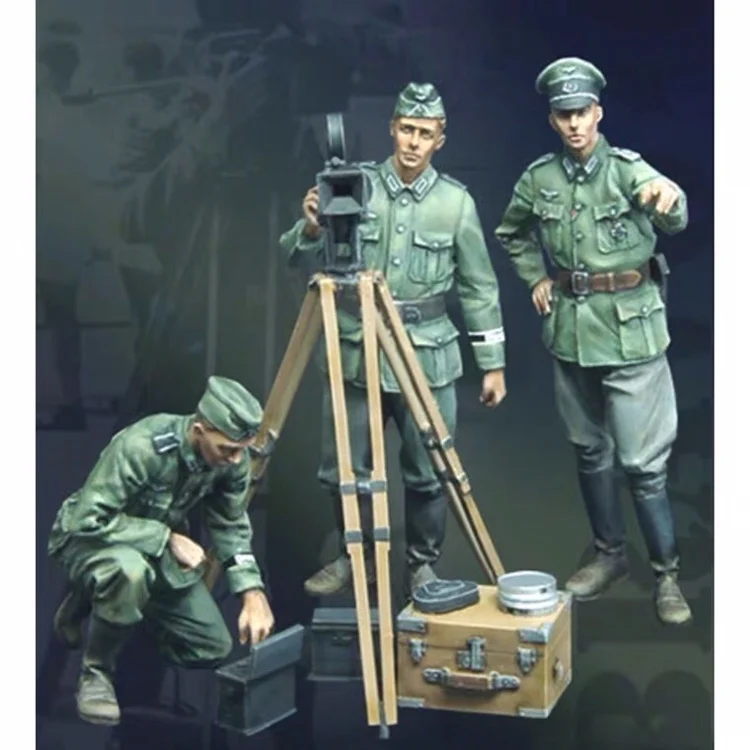 

1/35 Die Cast Resin Figure Model Assembly Kit 2 Soldier Camera Trio DIY Kit Unpainted Free Shipping