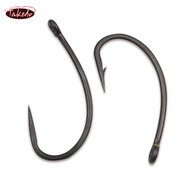 

TAKEDO CJ06 50 шт./пакет 2 #4 #6 #8 # рыболовный крючок для ловли карпа, плоский высококачественный рыболовный крючок с покрытием