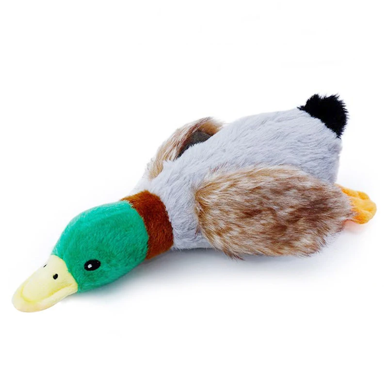 

Cute Plush Duck Sound Toy Stuffed Squeaky Animal Squeak Dog Toy Cleaning Tooth Dog Chew Rope Toys Pet Dog Accessories Toys