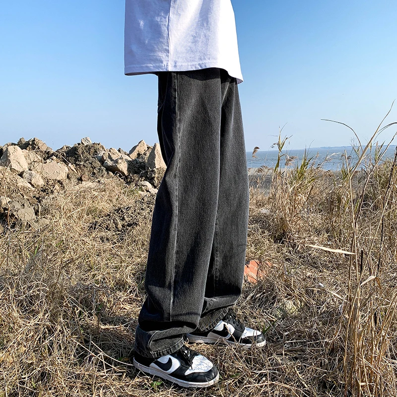 Multicolor Baggy Jeans Men Fashion Casual Wide Leg Jeans Men Streetwear Loose Hip Hop Straight Denim Pants Mens Trousers M-2XL