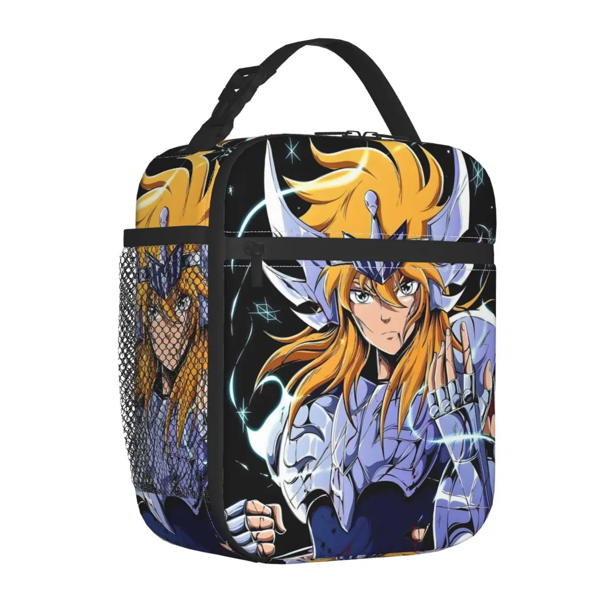 Фото Термоизолированные сумки для обеда Saint Seiya, многоразовые сумки-тоут для обеда с изображением лебедя, бронзового цвета, для школы, офиса, улицы, многофункциональный контейнер для еды №3